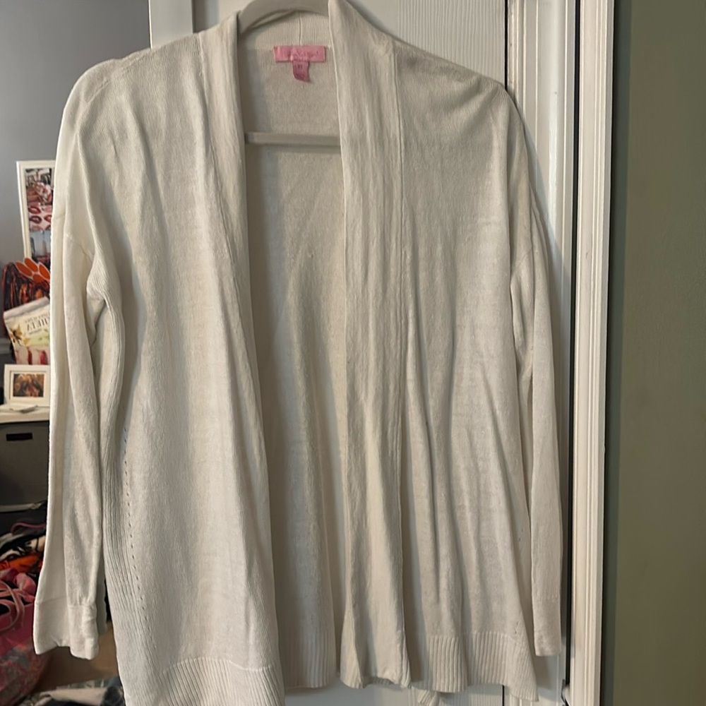 Lilly Pulitzer white Cardigan Sweater size XSmall